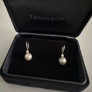 Tiffany & Co. Signature® Pearls Collection Pearl Diamond Drop Earrings